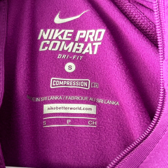 NIKE Women's Pro Combat Livestrong 1/4 Zip Compression Top sz S Dri-FIT - Picture 4 of 6
